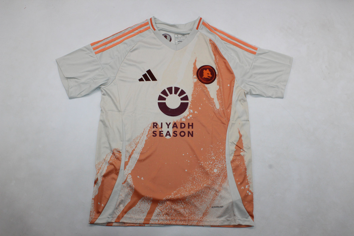 AAA Quality Roma 24/25 Away Light Grey Soccer Jersey